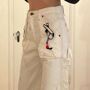 embroidered painter pants